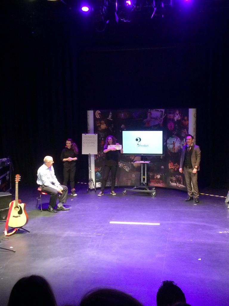 WillChambre's tweet photo. @cahootsni perform award winning iPredict rail safety performance #winnersplatform @arts_businessni @TheMACBelfast http://t.co/fs8snj4UjX