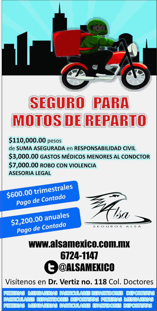 ALSAMEXICO's tweet image. Tu moto LA ASEGURAMOS DE INMEDIATO !!!! solo $600.00 Trimestrales alsamexico.com.mx
