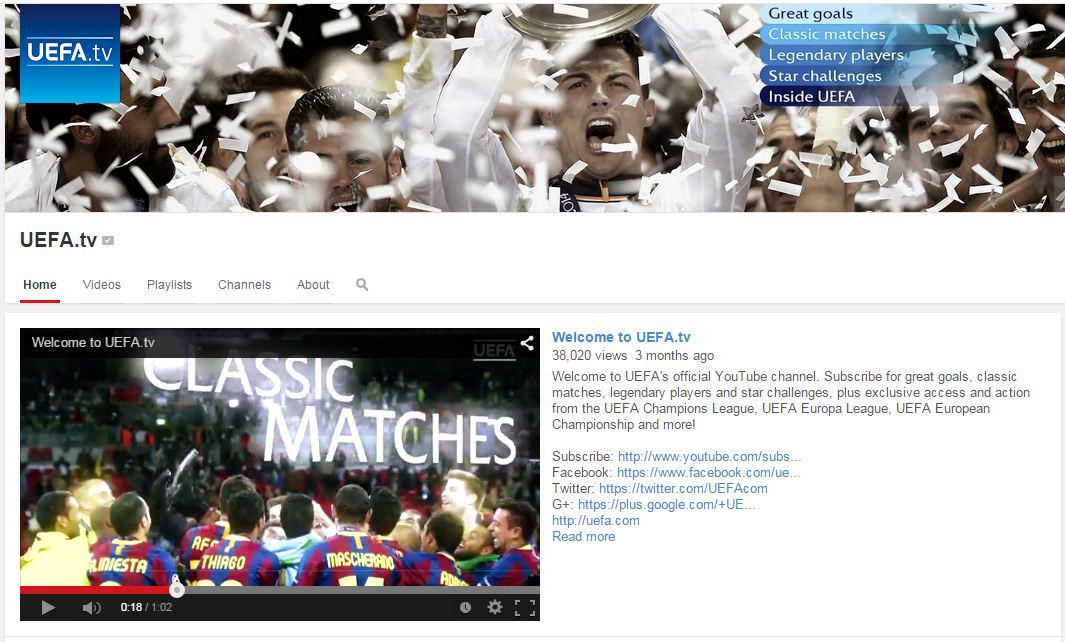 uefa tv youtube