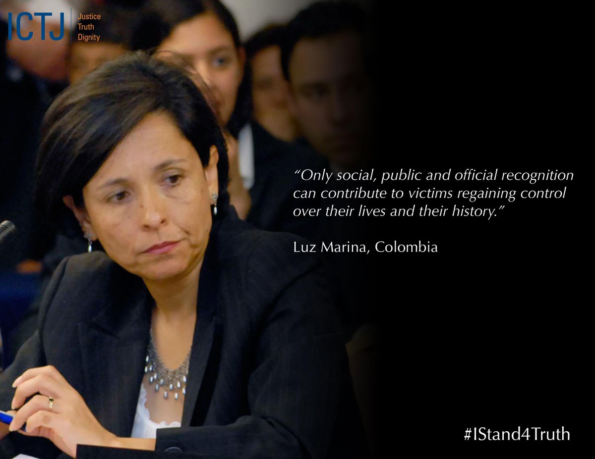 theICTJ's tweet photo. Luz Marina Monzón helps victims get truth and justice in #Colombia http://t.co/FWx7pOExHY #IStand4Truth #Right2Truth http://t.co/dGkXOQDMWg