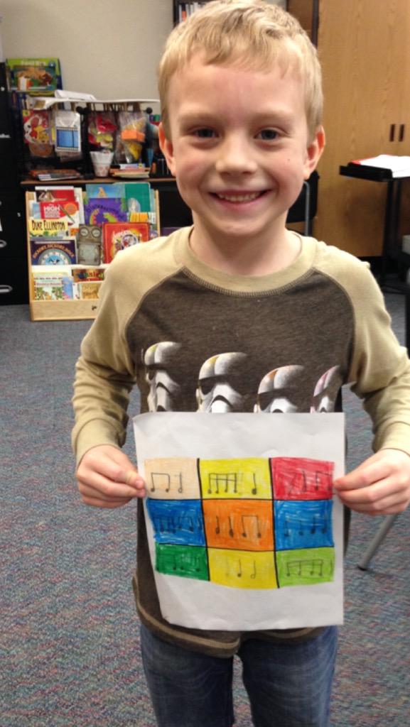 TCEsings's tweet photo. 1st grade completes their rhythm game boards. They're takadimi pros! #TCEcardinals @MrsMengTCE @MissVetterTCE http://t.co/57OzuvbscU