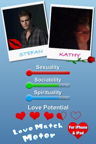 Check out my results on the Love Match Meter!   Awe look at me and Stefan 😊😘😍😚