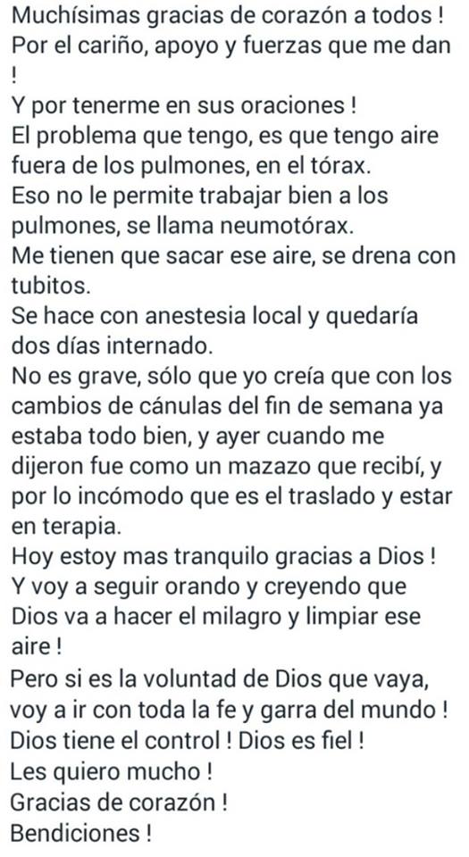 Gracias de corazón a todos por el apoyo !
Bendiciones !