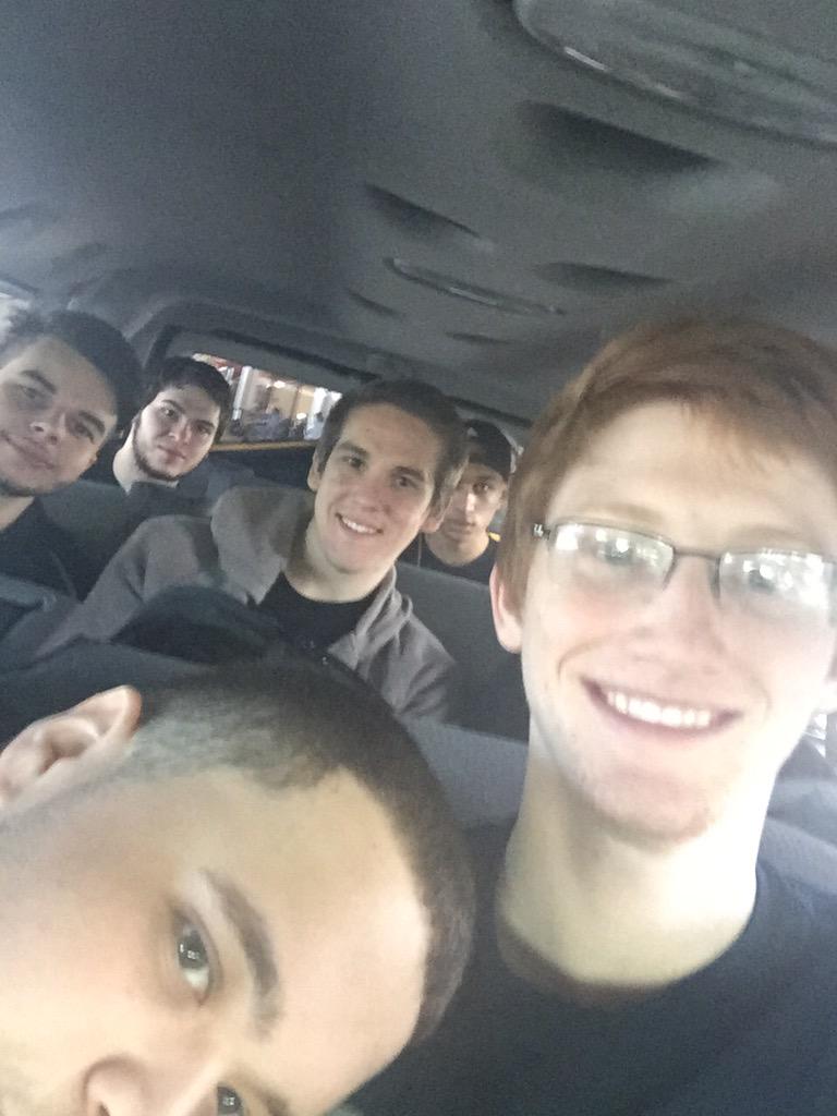 scump's tweet image. OpTic in a van