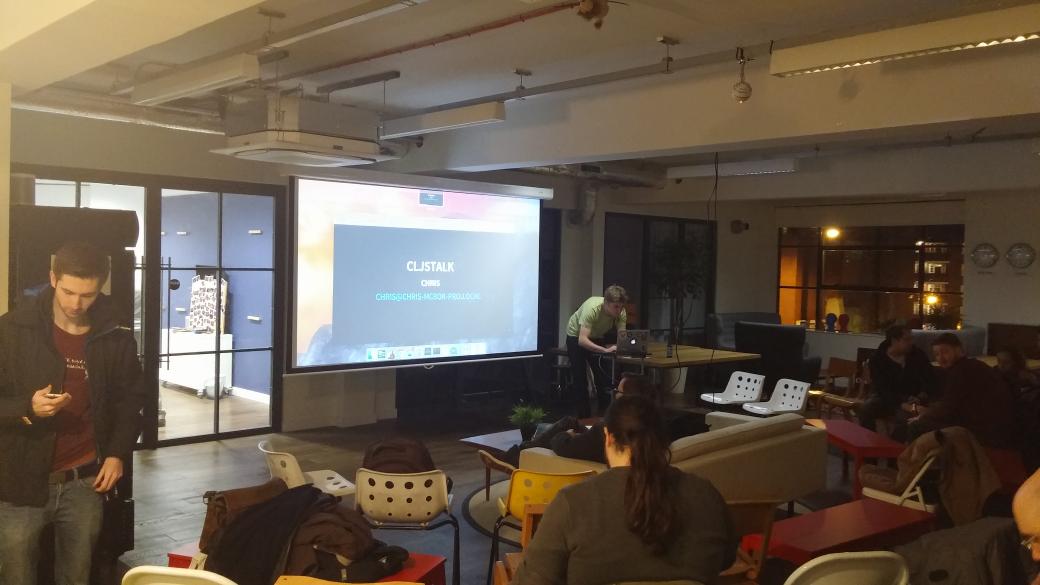 crypto_jesus's tweet image. Gathering for the #shoreditchjs #js meetup in the  #skimlinks office