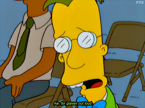 EllwoodMcHenry's tweet image. Professor Frink edition of #CleanReader replaces naughty body part words with HOYVIN-GLAVIN and FLAVIN.