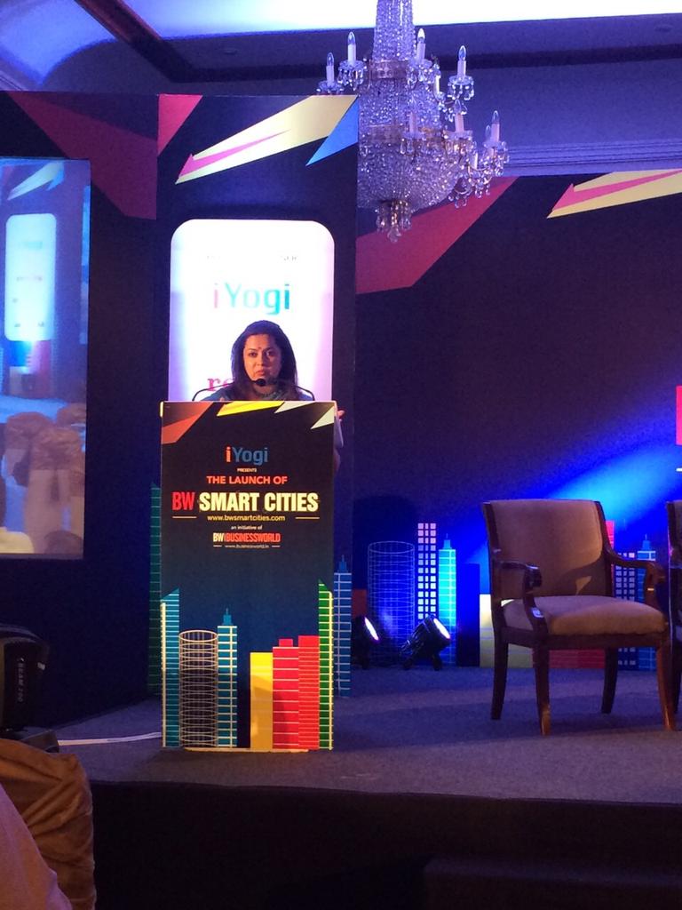 BWsmartcities's tweet photo. "Indigenous hardware and #technology will make India smart. Let's make India smart." @M_Lekhi @BWsmartcities launch. http://t.co/itS7VmbFYP
