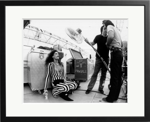 Happy Birthday Steven Tyler of Aerosmith - at the RFK Stadium, being cooled by large fan.  