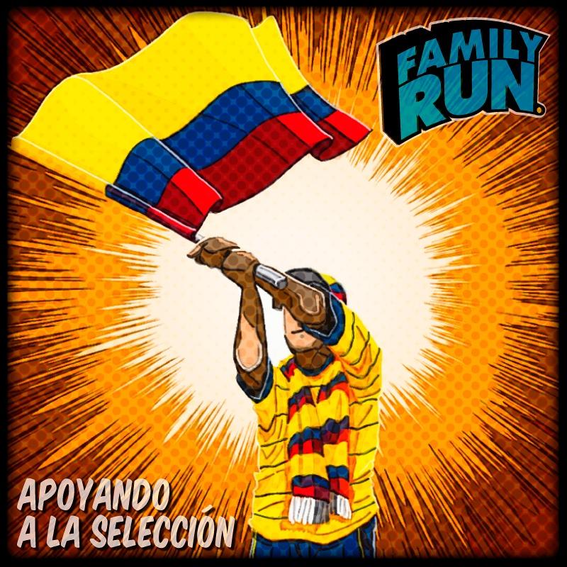 FamilyRunCol's tweet image. Apoyemos a la selección en familia, saca tu bandera! #FamilyRun