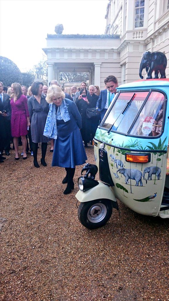 ClarenceHouse's tweet photo. The Prince of Wales &amp; The Duchess of Cornwall launched #TravelsToMyElephant with @elephantfamily and @Quintfoundation http://t.co/duPSz6qEDH