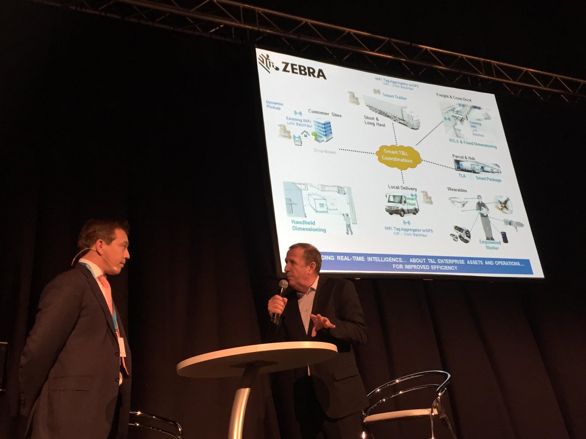ZebraEMEA's tweet image. We&apos;re at Supply Chain Innovations 2015 &amp;amp; Lennard Doove, T&amp;amp;L Account Manager, is being interviewed about #SmartFreight