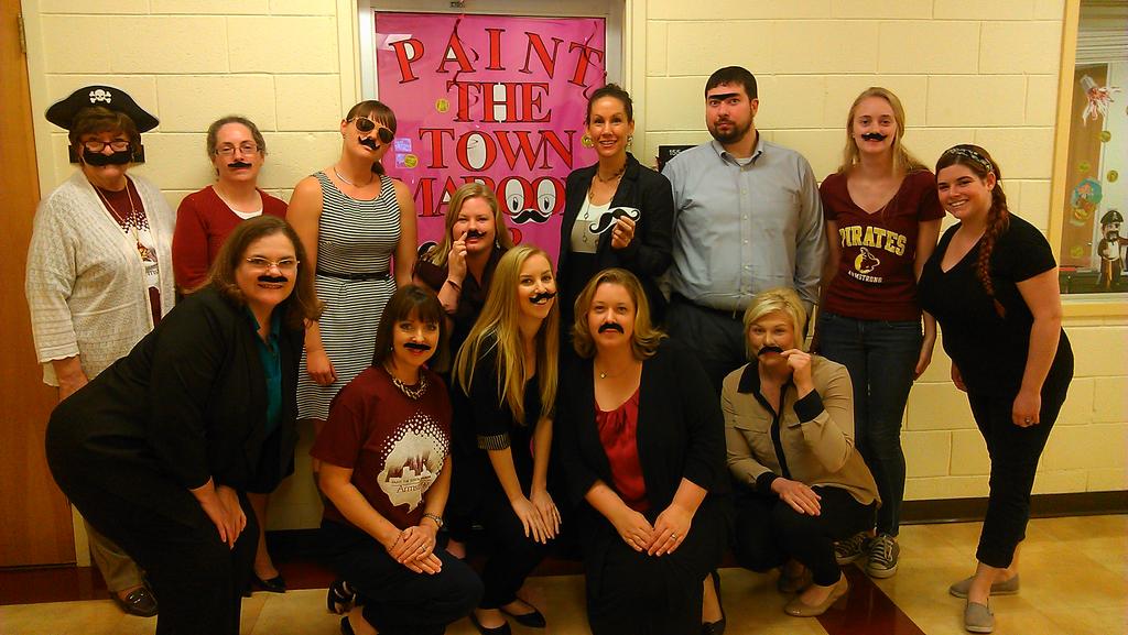 ArmstrongAlumni's tweet photo. The Advancement mustache you: R U ready to Paint the Town Maroon? #GetMaroon http://t.co/v8NuXePZgG