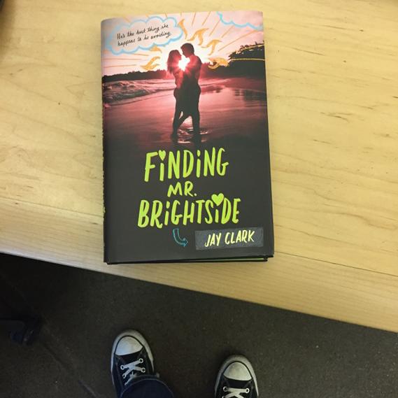 amyturnsharp's tweet photo. I'm so lucky. I get to sit by a cute author at work. Read his new book! #findingmrbrightside @jaypatrickclark http://t.co/ylgAWYOfPy