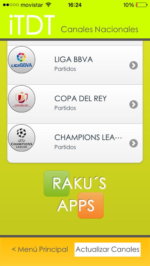 Añadidos los partidos en directo de todas las competiciones Europeas! 
Con iTDT Television
apple.co/18MWcL4