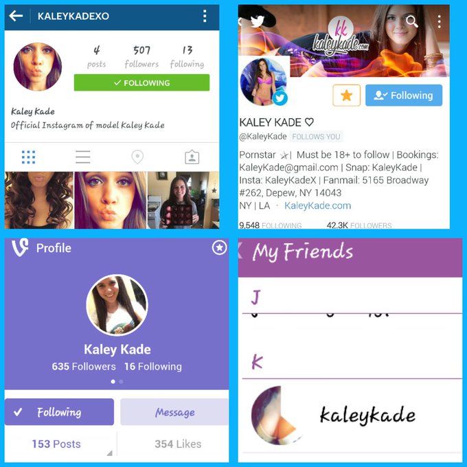 Want more? http://t.co/Wt6HUkluKs http://t.co/6ev9lSz9Sk Vine: Kaley Kade  Snapchat: KaleyKade http://t