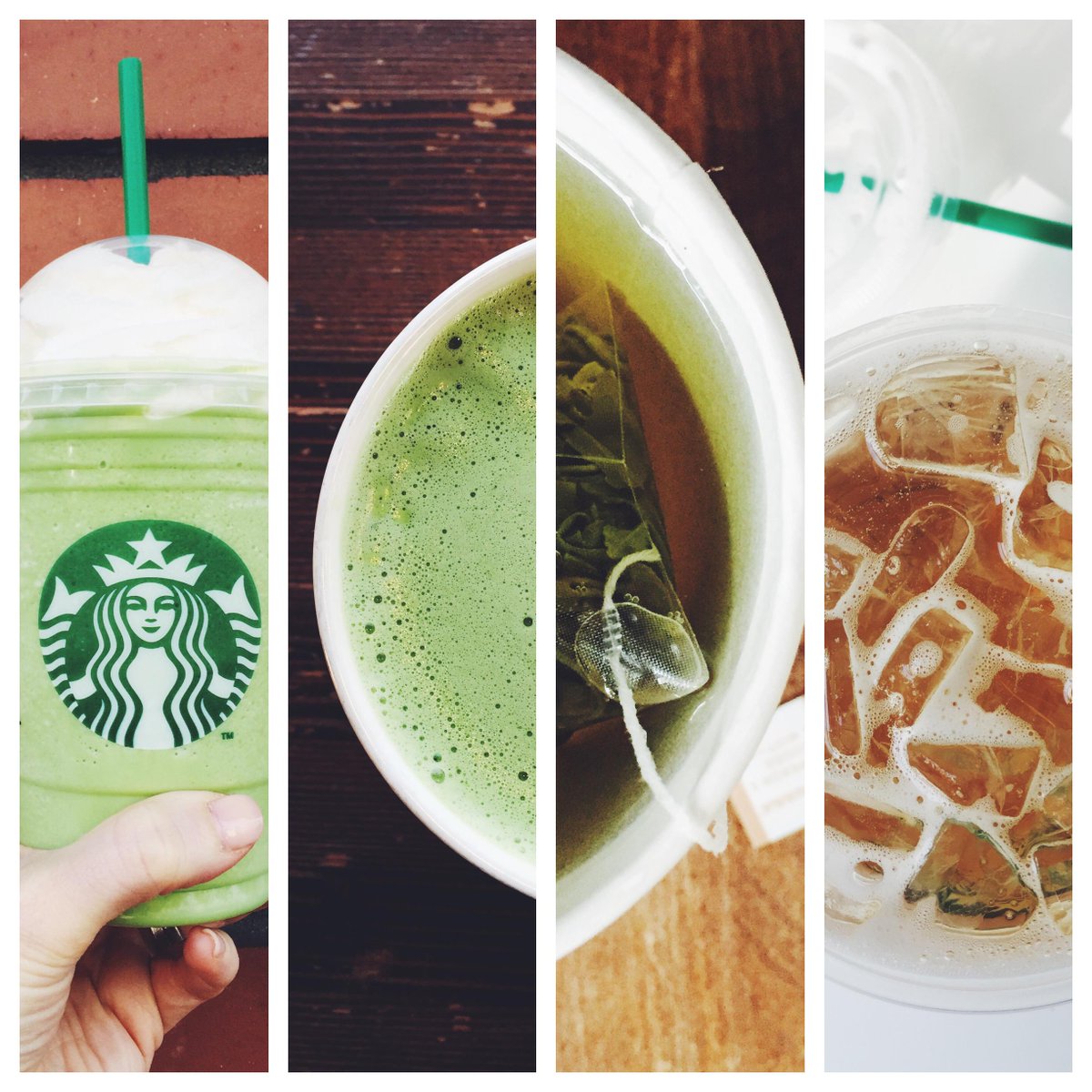 You can get green tea 4 ways—Frappuccino, latte, hot, or iced. #ProTip