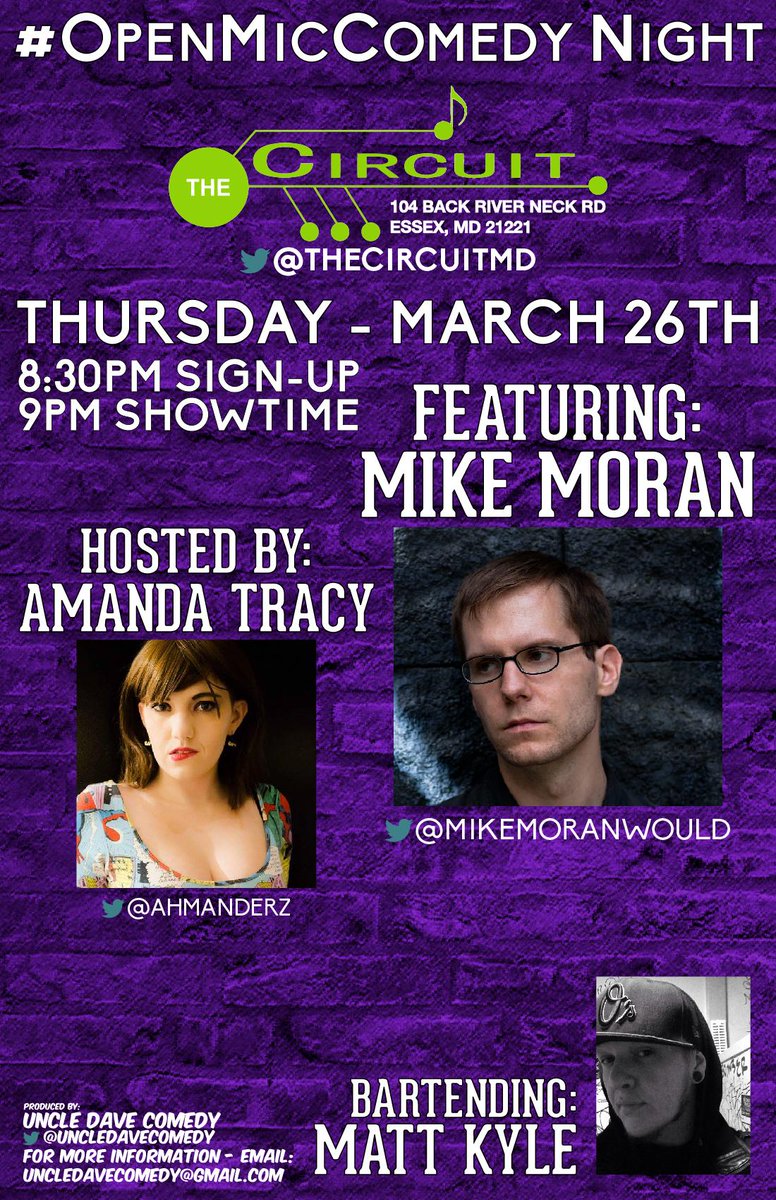 TheCircuitMD's tweet photo. tonight is #comedynight at @TheCircuitMD 8:30pm - @BaltMediaBlog @downtowndiane http://t.co/I1ks2kZtkd