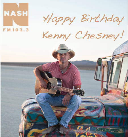 1033Country's tweet photo. Happy Birthday Kenny Chesney! Retweet this photo if you're going to his Birthday Bash tonight at the Bridgestone! http://t.co/Dhl7HkANF4