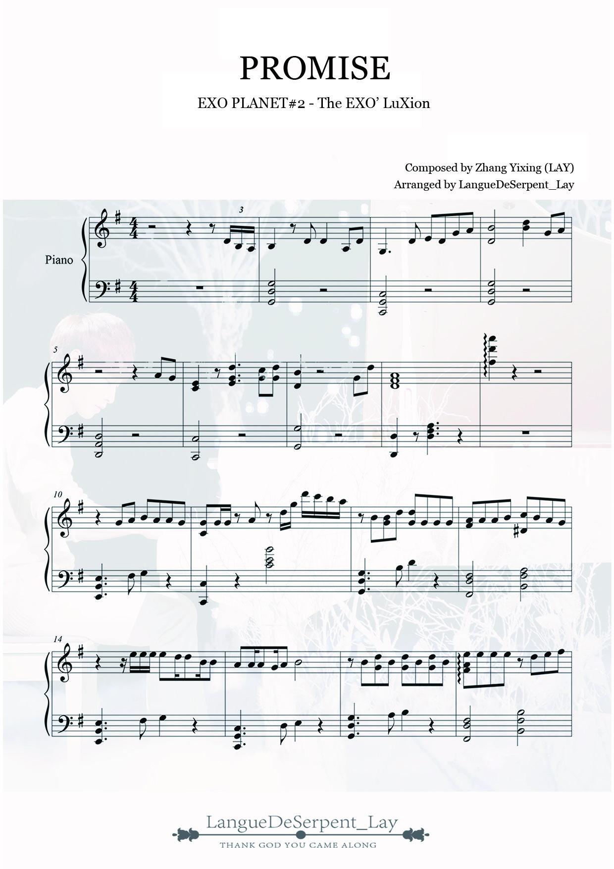 Languedeserpent Lay On Twitter Piano Sheets For Song Promise Composed By Zhangyixing Lay Http T Co Ikze1uxdul Http T Co Gmevhbqtqy Http T Co Uvhazmlb3g Twitter