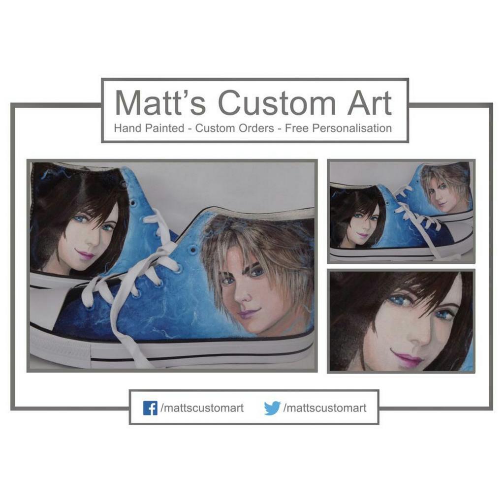 MattsCustomArt's tweet photo. Hand Painted #FinalFantasy Hi Tops
Custom Orders Any Size
Visit http://t.co/VikoDyqBpK 
#FinalFantasyX #Tidus #Yuna http://t.co/hhfeBdpYGg