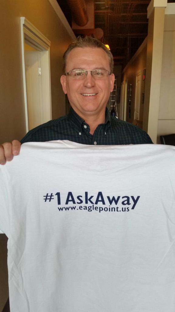 EncounterCStL's tweet photo. Our Lead Pastor @DrEdCallahan showing off our new swag!  #1AskAway http://t.co/PGeV2UBEbB