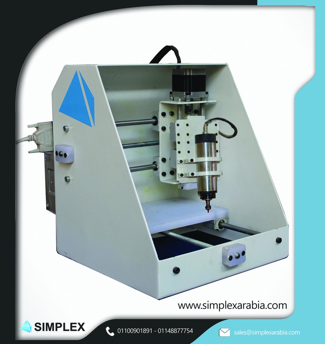 SIMPLEXCNC's tweet photo. ماكينة SIM KIT 
مواتير الحركة ستيبر
موتور قطع1 حصان
مساحة الشغل(30 سم*40 سم) الي(90سم*120سم )
نقل الحركة Ball Screw http://t.co/aMbLHvDZiv
