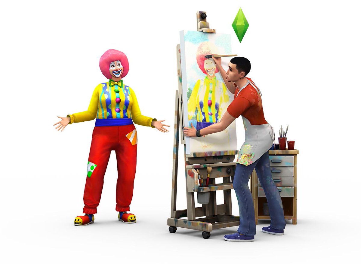 TheSims's tweet image. Today's patch adds basements, an upgrade to easels, two new hair styles, and... eggs?