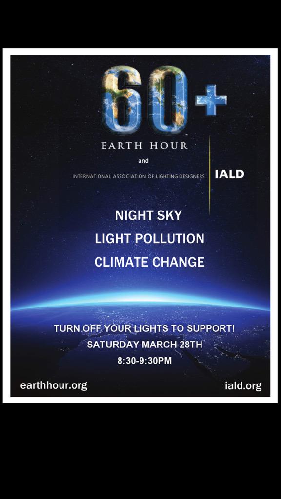 CLRltg's tweet photo. @LightingDLab spread the word! #EarthHour http://t.co/5xGt7DfdJo