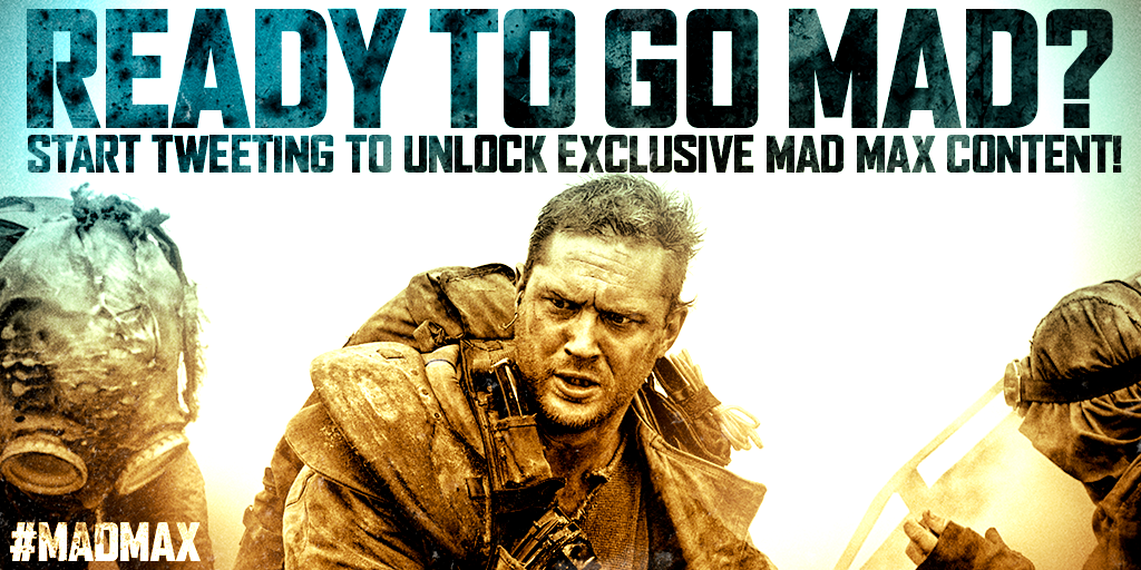 What a lovely day for some #madness. The meter is running, tweet with #MadMax to reveal exclusive content now.