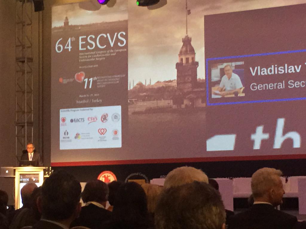 Prof Treska from ESCVS at the Opening Ceremony