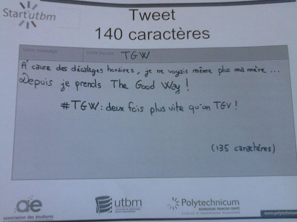 StartUtbm's tweet photo. Le tweet de TGW coup de coeur du jury. Ils doublent leur CA du tour !
@clubstartup @Poly_BFC @utbm_fr @ArnaudCatinot http://t.co/riLrSg2EGr