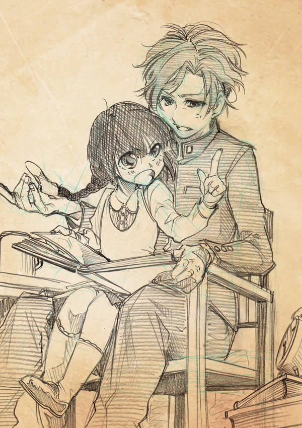 幼ひばりちゃんと学生せんせ。
昨日詩さんが久ひばに飢えていらっしゃったからww 