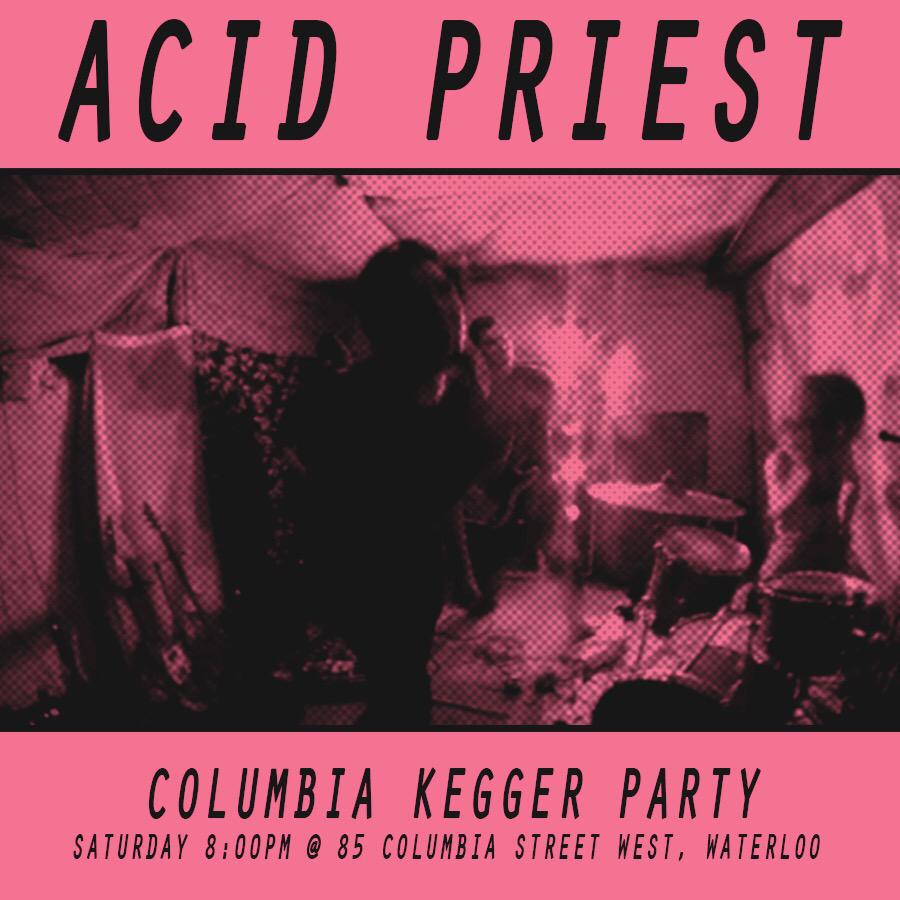 Yo Waterloo we're playing a house party at 85 Columbia St W this sat. Catch us play a set and drink all night for $5.