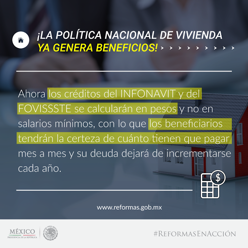 Todos los créditos del @Infonavit y @fovissstegob serán en pesos y con ...