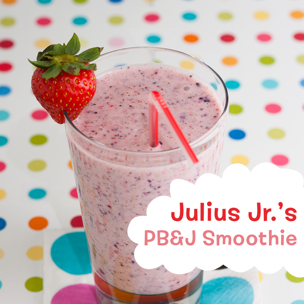 juliusjr's tweet photo. Time for a #smoothie! Enjoy this yummy #JuliusJr PB&amp;J Smoothie with your little one! http://t.co/0CxP9sDZbP http://t.co/JTm3a3iWeA