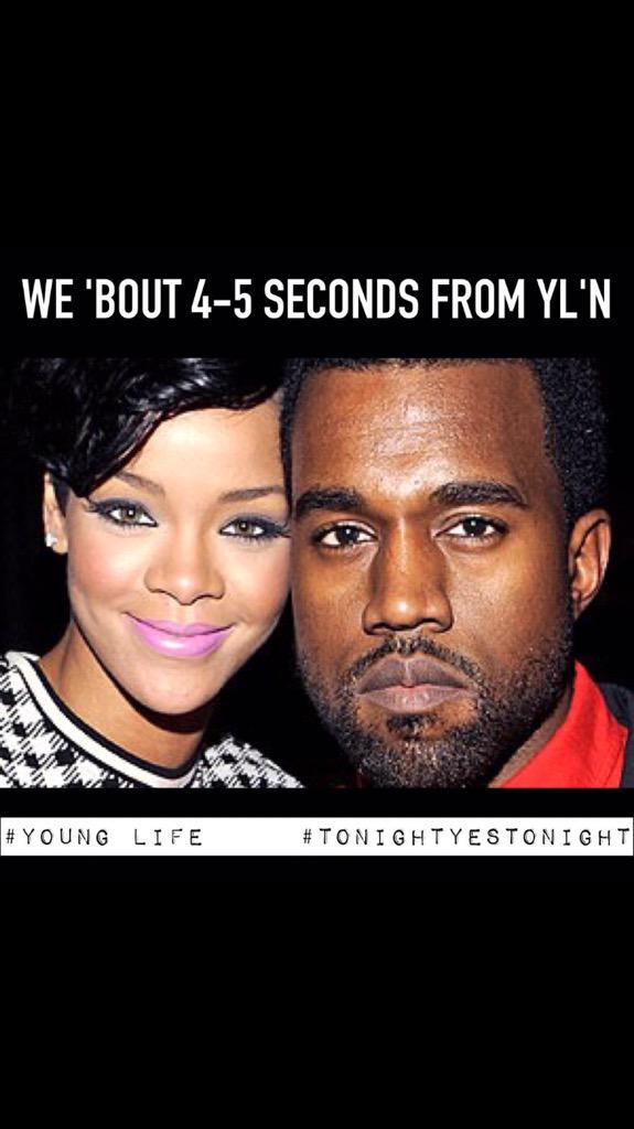 YOUNGLIFE TONIGHT! Rumor that Kanye and Riri are performing. Paul was busy being British.120 Deerfield Lane!