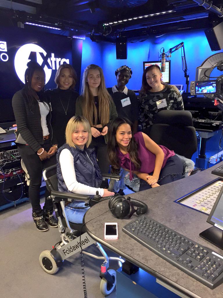 DJSarahJane's tweet photo. Lovely to have the guys and gals from @teensunite in today for a tour of @1Xtra 😘😘 love you lot x http://t.co/OTK5yJkx3j