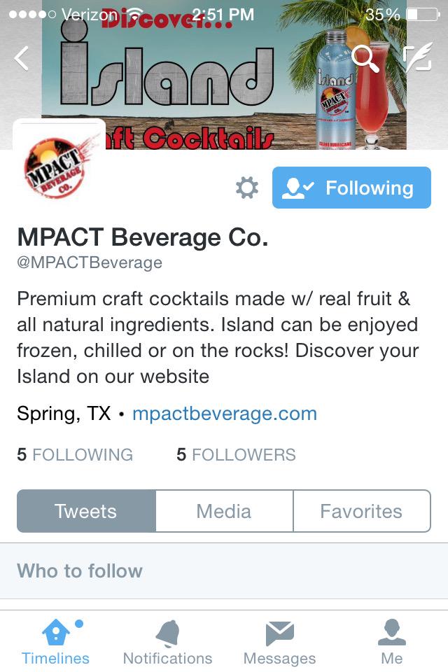 AustinFrank_TTU's tweet photo. Hey everyone go follow @MPACTBeverage for some of the best drinks you've ever had! http://t.co/GHRfOQWcgs
