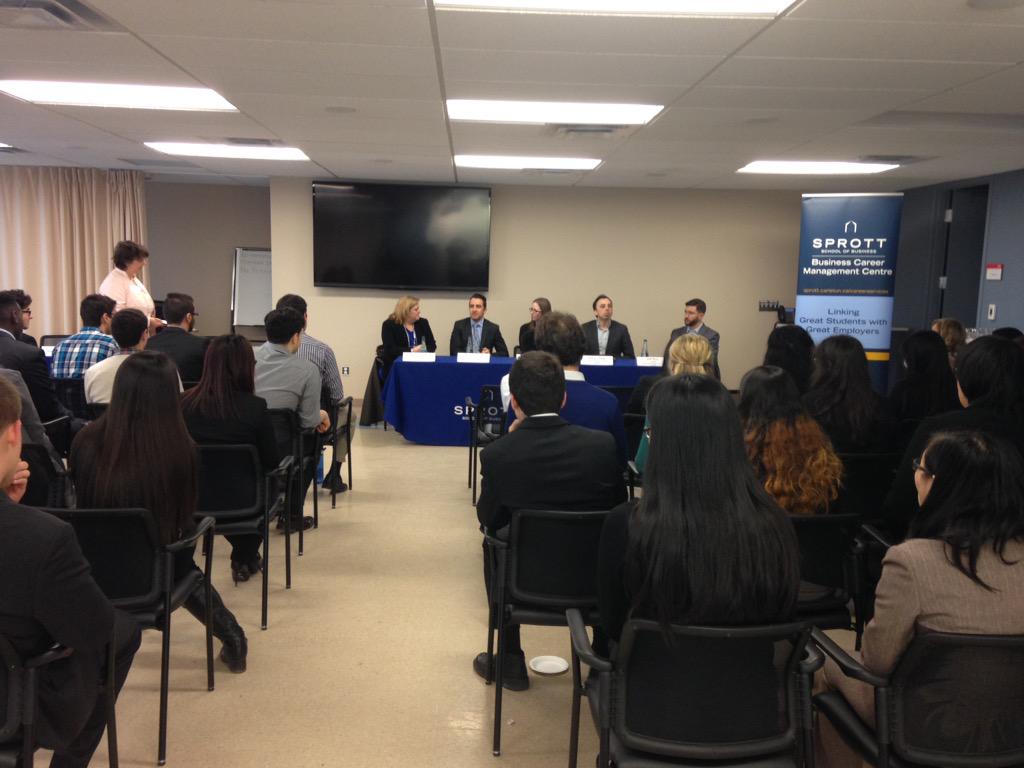 SprottCareers's tweet photo. Our Accounting Prep Panel has kicked off! Hearing from panelists the best way to prepare for recruitment season http://t.co/wNyPfaayhn