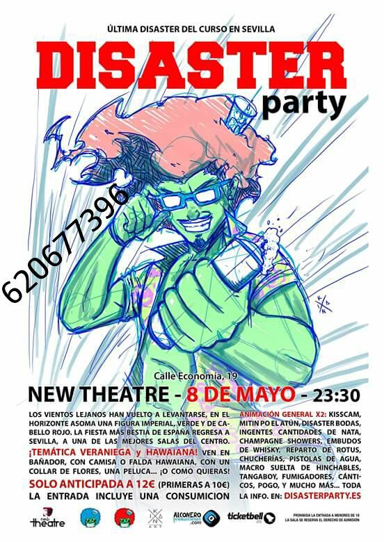 MiguelDisaster's tweet photo. #DISASTERPARTY #SEVILLA
🏢SALA - NEW THEATRE (POL. CARRETERA AMARILLA)
💶 10-12€ + 🍸 
⚠⚠RESERVA YA TU ENTRADA AQUI⚠⚠
 ⬇ http://t.co/jK17dX8BST
