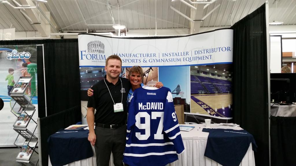 ForumAthletic's tweet photo. Congrats to Jo-Ann Fields from #SouthHuron #PROForum @PROntario #McDavid jersey winner! http://t.co/zZV3bluq8i