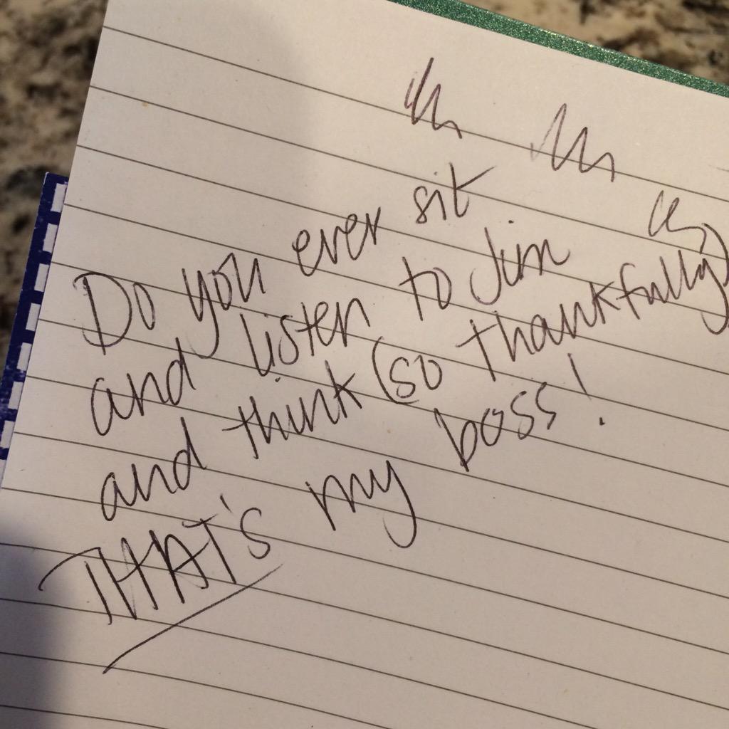 kerribarnett's tweet photo. Passing a note to another @MeckChurch staffer during a talk from @JamesEmeryWhite during #CCConference2015 #proud http://t.co/Gc8BSuFVTA