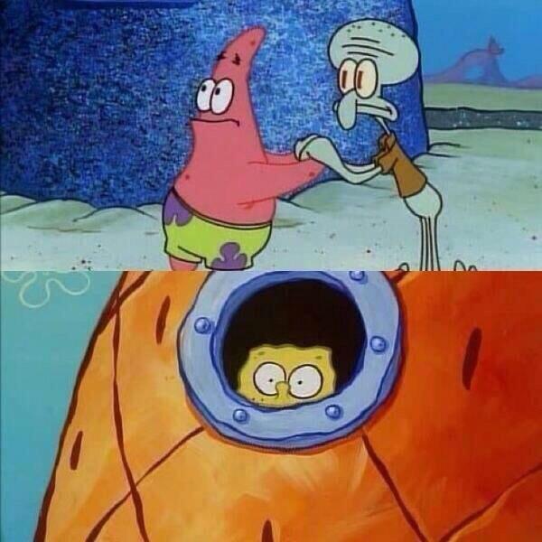 ReactsSpongebob's tweet photo. When your friends make plans without you http://t.co/gq4LAL4xyZ