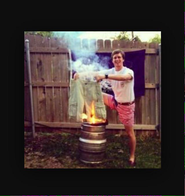 TotlSir's tweet photo. When @CodyJernigan  first started pledging they had to burn his whole wardrobe #SAE http://t.co/xtxZU1gXpE