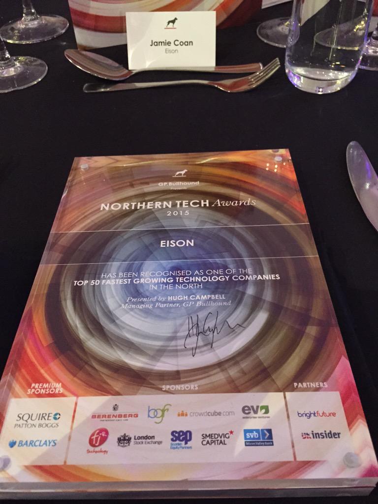 CoanJamie's tweet photo. Fun times at #ntawards2015 well done to all at @EisonLtd!! http://t.co/L2IYrHuCbt