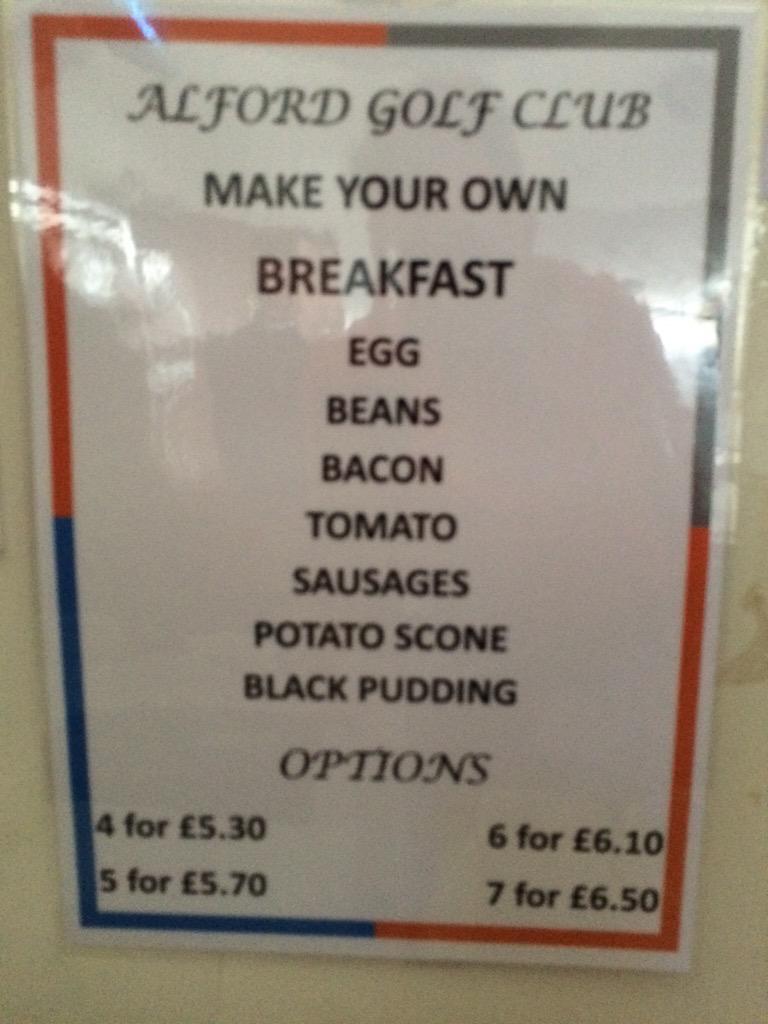 AlfordGolfClub's tweet photo. #buildyourownbreakfast
@AlfordGolfClub
#debut
#this weekend
BIG weekend of firsts @AlfordGolfClub
More news later http://t.co/ZM4UaLptKD