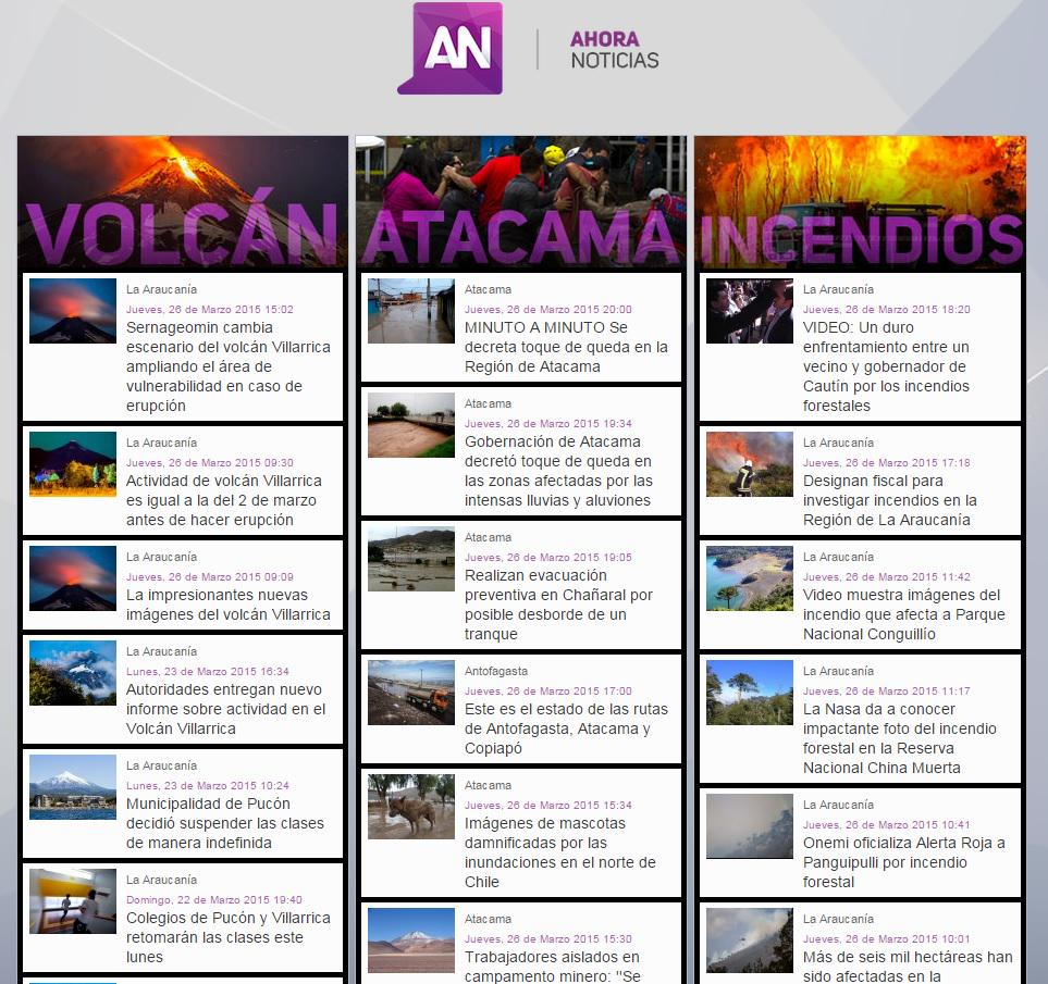 meganoticiascl's tweet photo. #Ahoranoticias Minuto a minuto con #Atacama #Villarrica #Incendios Descubre la INFORMACIÓN TOTAL! ahoranoticias.cl http://t.co/AHTvo4mlfx