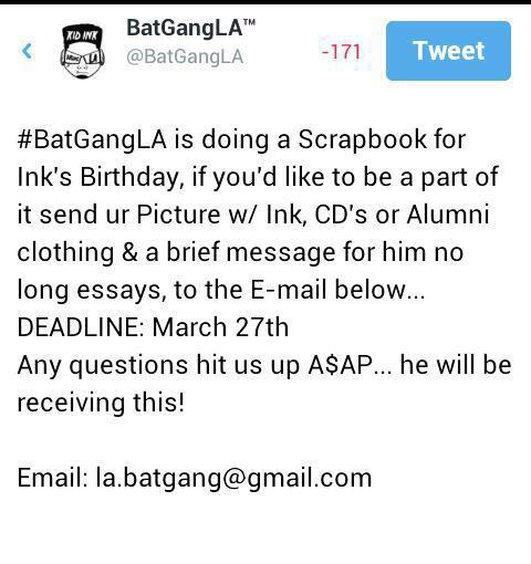 There\s still time!! Go wish kid ink a happy birthday 