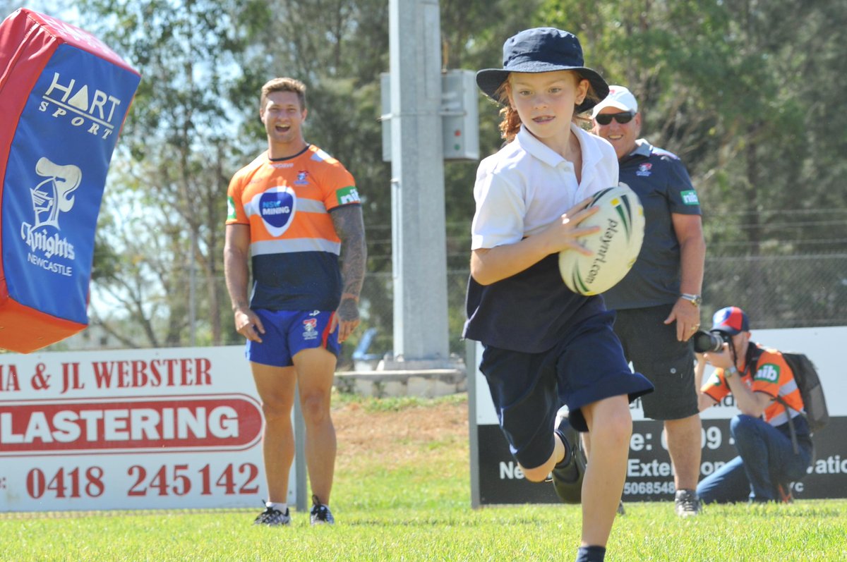 Singleton students have a great time at Newcastle Knights training day on Tuesday. Don't miss the big game tomorrow.