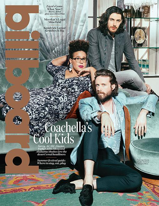 billboard's tweet photo. Take a peek of Billboard's new @Coachella cover w/ @Hozier, @Alabama_Shakes &amp; @FatherJohnMisty http://t.co/Sp1PEBNCFA http://t.co/xcJQVLFpjz